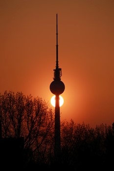 TV Tower and sunset