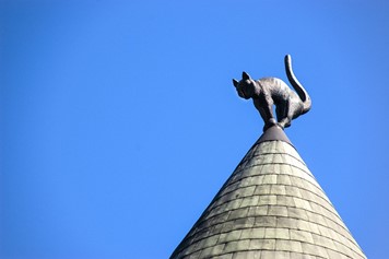 Cat House turret in Riga