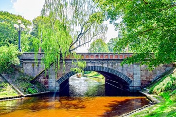 Canal cruise under bridges