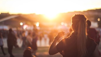 Visitor at a festival
